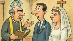 Виц: В църквата тече брачна церемония...