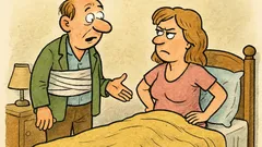 Майтап: – Къде си счупи реброто?