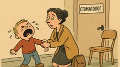 Виц: Пред зъболекарския кабинет, 5-годишно момче крещи