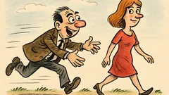 Виц: Един мъж гони една жена...