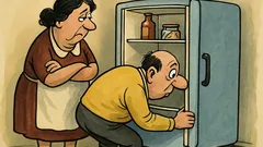 Виц: – Какво търсиш в хладилника?