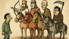 Анекдот: Четиримата конници и техният стажант