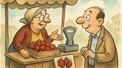 Анекдот: На пазара – едно кило ягоди...