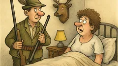 Анекдот: Събота сутрин, мъж тръгва на лов...