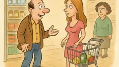 Анекдот: Мъж към красива жена в магазина...