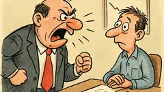 Анекдот: Подчинен пита шефа за по-малко крещене