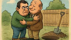 Анекдот: Понякога прегръщаш, после копаеш...