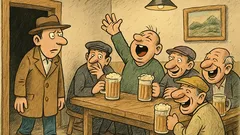 Виц: Мъж влиза в бар, пълен с местни...