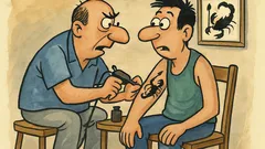 Анекдот: страхотна татуировка – хлебарка с копие