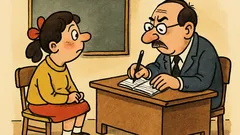 Виц: Учителят пише забележка в бележника...