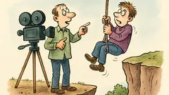 Анекдот: Артист ще снима опасна сцена...