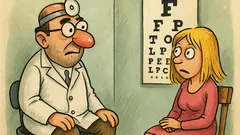 Анекдот: Блондинка била на очен преглед...