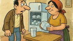 Виц: – Имаш ли нещо за пиене? – Вода.