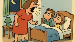 Анекдот: Майката вика децата за сън...