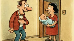 Анекдот: Днес станах татко – роди ми се...