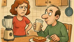 Анекдот: Тя – Вече съжалявам, че ти подарих блендер