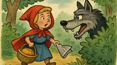Виц: Върви си Червената шапчица из гората...