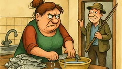 Анекдот: Жена почиства 127-ата риба...