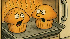 Анекдот: Два кекса си говорят в тавата