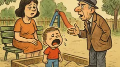 Виц: На площадката дете реве, майка мълчи