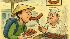 Анекдот: Виетнамец купува кебапчета на гарата...