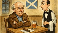 Анекдот: В шотландски пъб седи възрастен мъж...