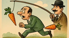 Анекдот: Само две мотивации – морков отпред...