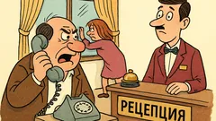 Виц: Ядосан мъж звъни на рецепцията...