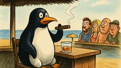 Виц: В бар на плажа влиза пингвин...