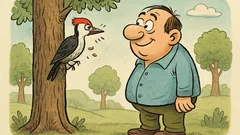 Анекдот: гледам, кълвач чука по дърво