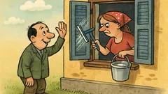 Виц: Ай, стига си махал на комшийката!