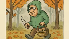 Виц: Върви човек из гората с качулка и нож...