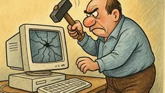 Анекдот: Като даде дефект компютъра...