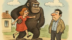 Анекдот: Скъпи, ако горила ме отвлече...